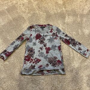 Woman’s long sleeve watercolor rose print